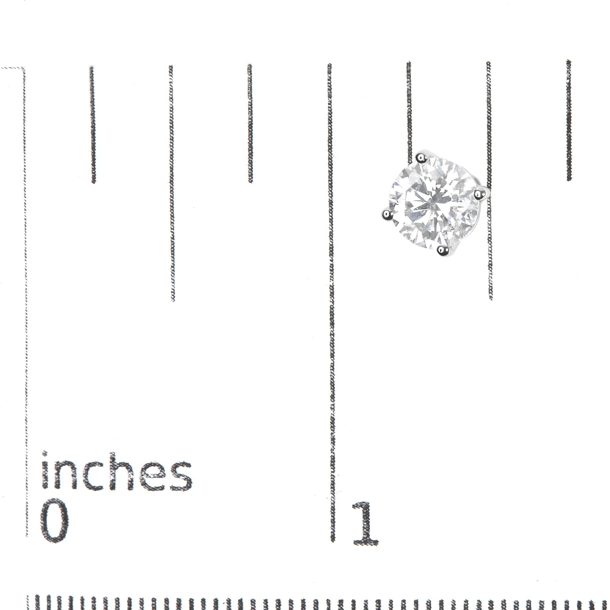 14K White Gold 2 3/4 Cttw Round Brilliant-Cut Lab Grown Diamond Classic 4-Prong Stud Earrings (F-G Color, VS1-VS2 Clarity)-4