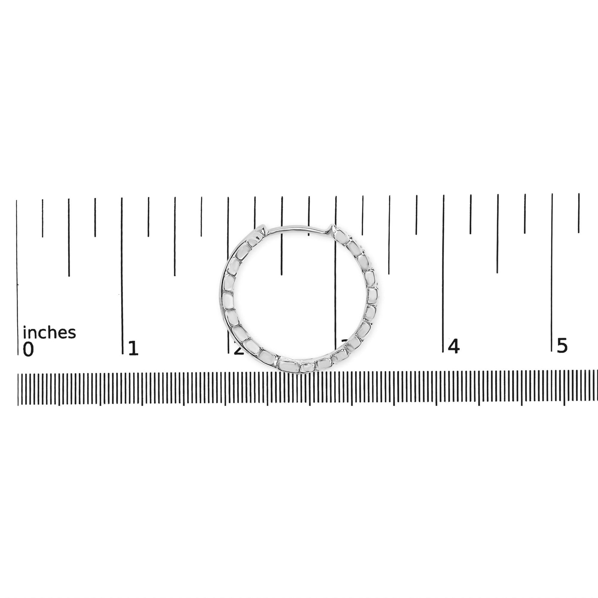 14K White Gold 1/4 Cttw Lab Grown Diamond Leafy Wreath Hoop Earrings (F-G Color, VS1-VS2 Clarity)-4
