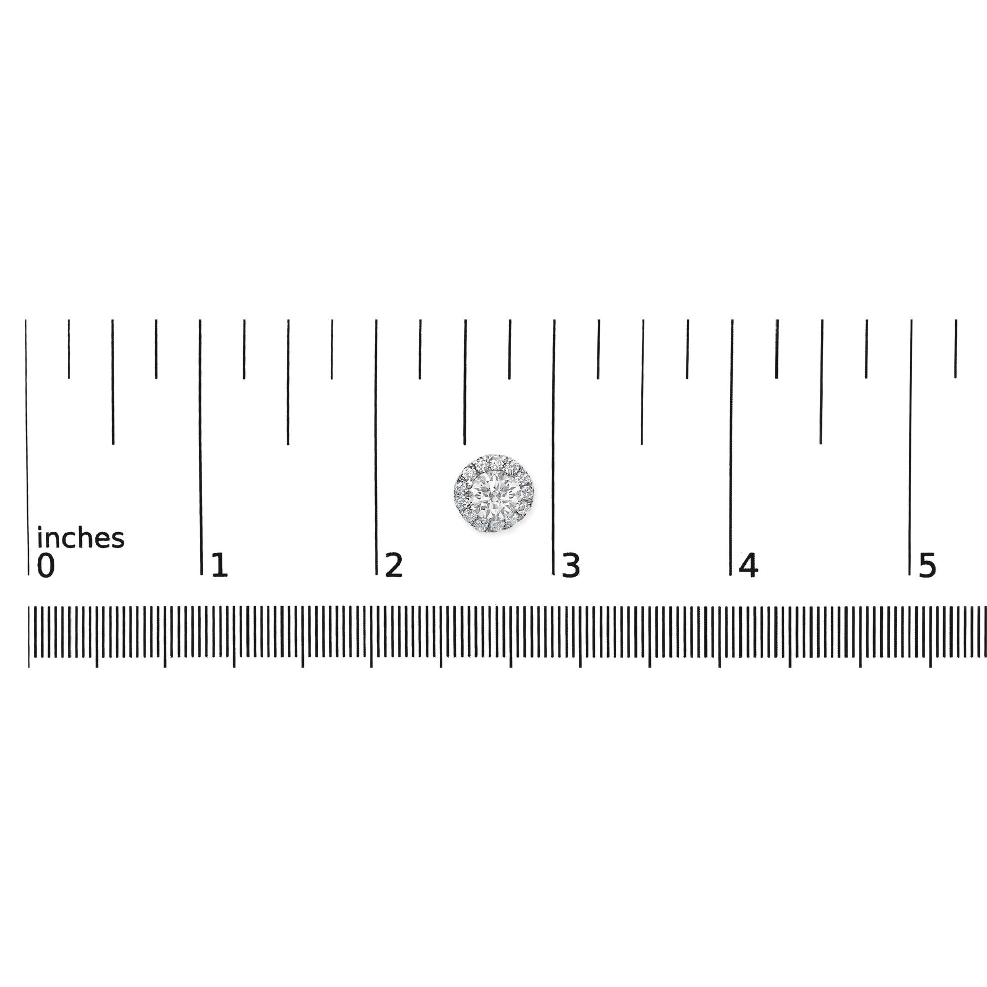 14K White Gold 3/4 Cttw Lab-Grown Diamond Floating Halo Stud Earring (F-G Color, VS1-VS2 Clarity)-4