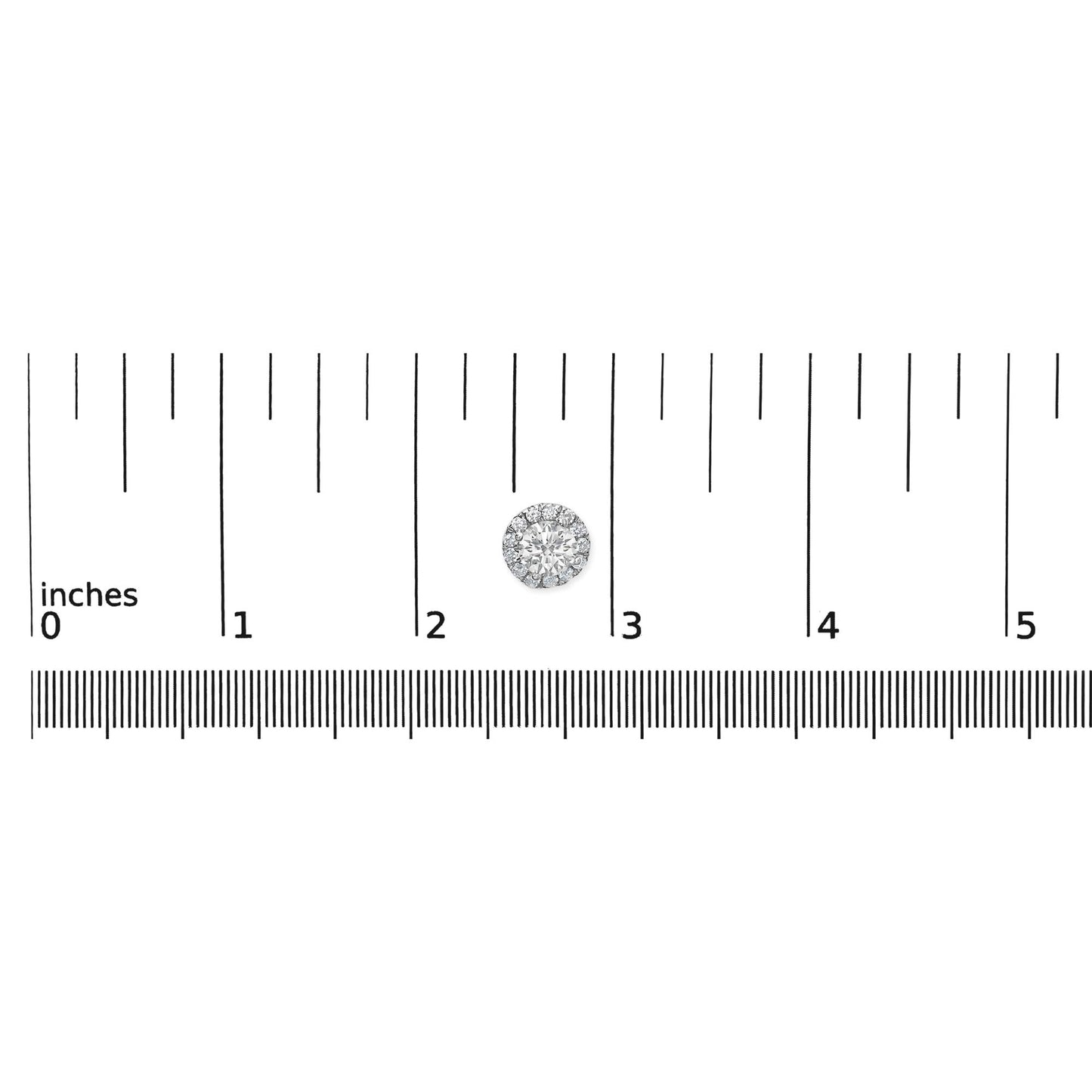 14K White Gold 3/4 Cttw Lab-Grown Diamond Floating Halo Stud Earring (F-G Color, VS1-VS2 Clarity)-4
