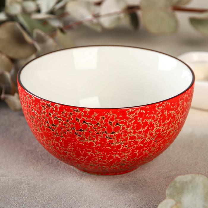 Red Porcelain Bowl 5.5" inch | 14 Cm 20 Fl Oz | 600 Ml-0