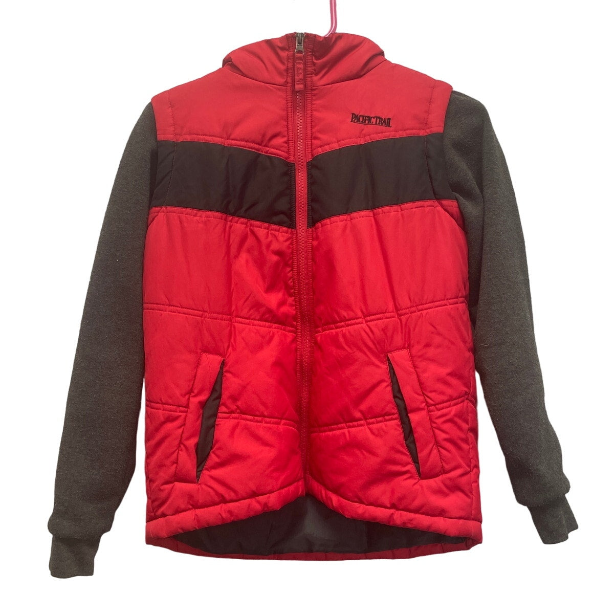 Pacific Trail Boys Medium 100% Polyester Lined Full Zip Fleece Hood & Arms Vest