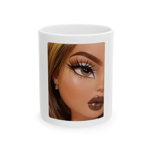 Stylish Ceramic Mug with Trendy Art Print, Coffee Mug for Home or Office, Cute Gift for Friends, Art Lover's Kitchen Decor