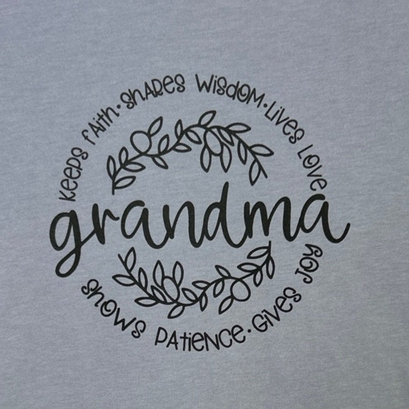 New Hand Printed Womens XS Grandma Wisdom Love Joy Short Sleeve Tee Shirt
