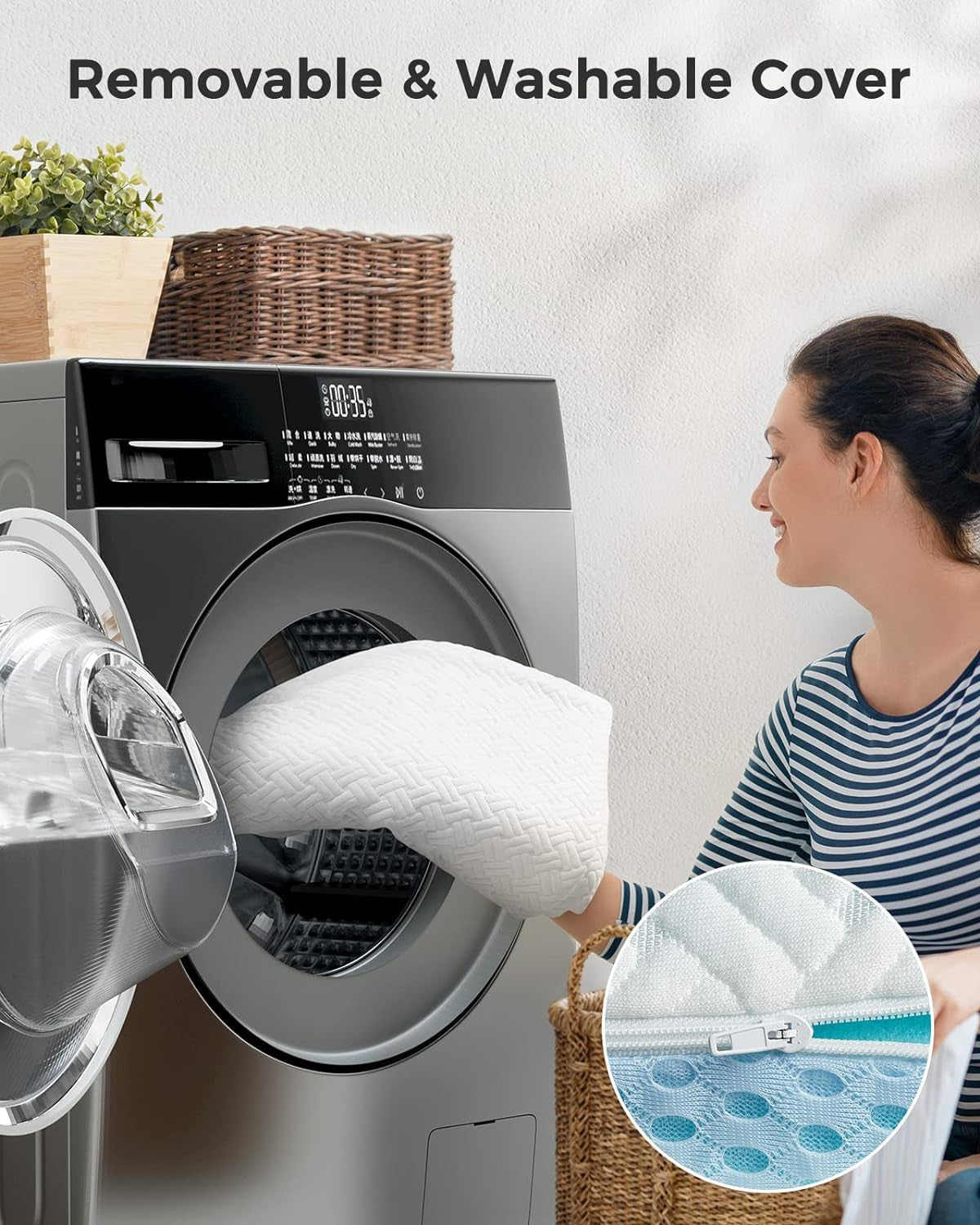 Twin XL Mattress Topper 3 Inch Cooling Memory Foam-4