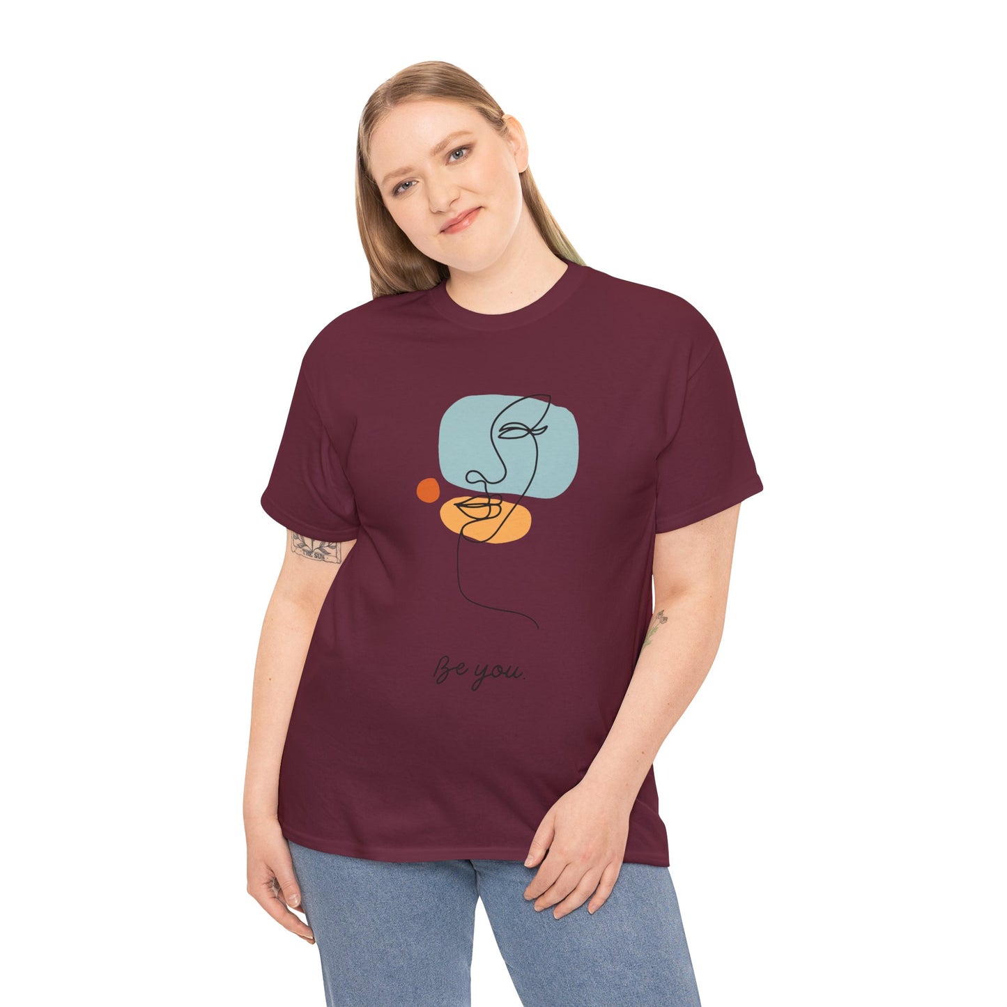 Minimalist Be You Tee, Unisex Cotton T-Shirt, Inspirational Graphic Tee, Gift for Friends, Casual Everyday Wear, Self-Love Apparel