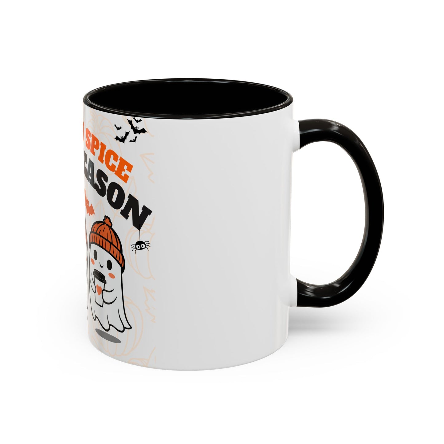 Colorful Pumpkin Spice Ghost Mugs | Cute Fall Coffee Cups, Halloween Gift, Seasonal Drinkware, Cozy Vibe, Latte Lovers