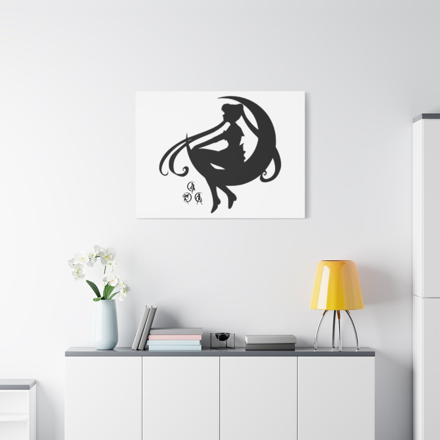 Moonlit Goddess Canvas Art, Modern Wall Decor, Fantasy Home Decor, Boho Aesthetic, Gift for Art Lovers