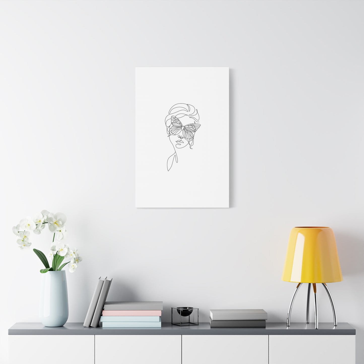 Minimalist Butterfly Canvas Art, Modern Home Decor, Gift for Nature Lovers, Wall Art for Women, Inspirational Wall Art