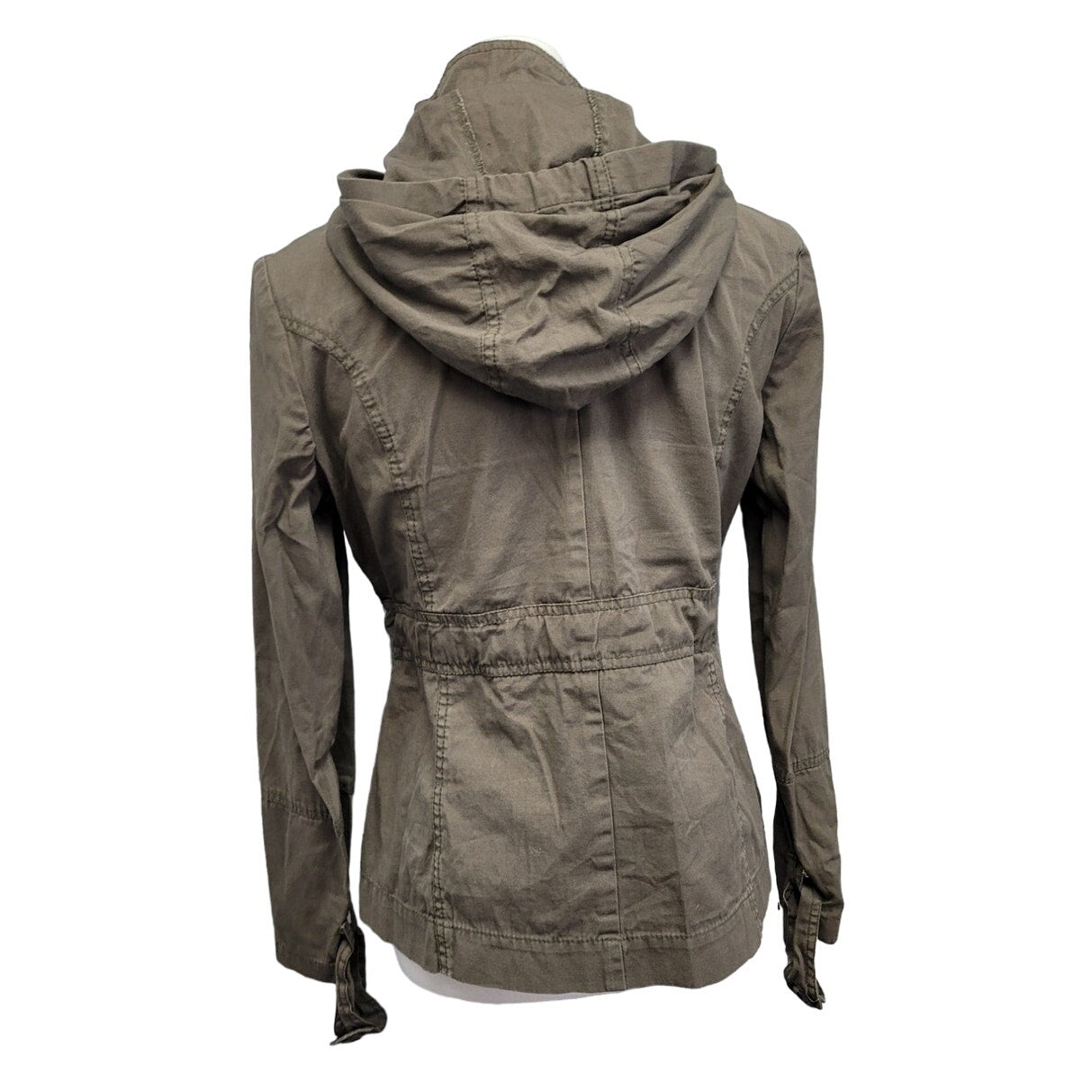 Charlotte Russe Womens Large Long Sleeve Full Zip Button Up Hooded Jacket