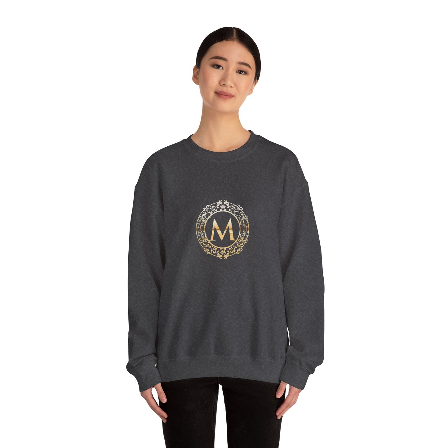 M LOGO - Mia Pruitt Monogrammed Heavy Blend Crewneck Sweatshirt