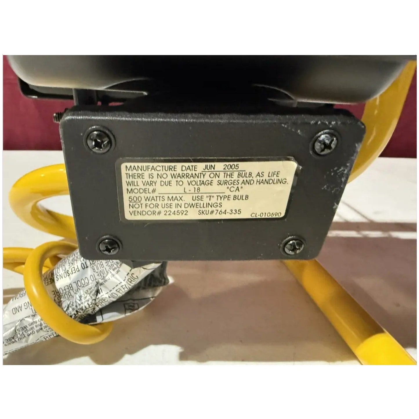 heavy duty work light model l 18