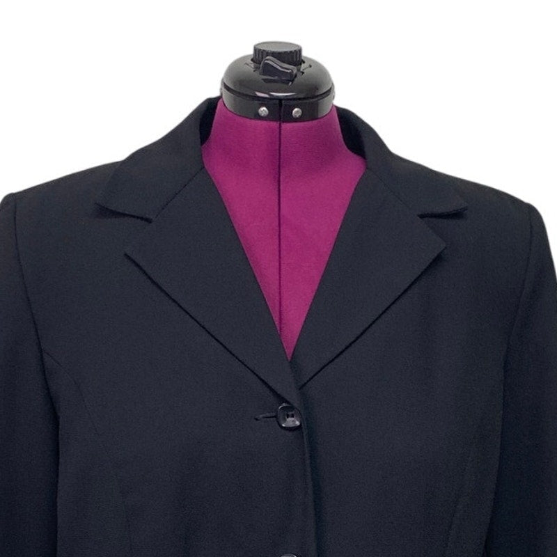 Karen Scott Womens Plus Size 22W 3 Button Black Career Polyester Suit Jacket