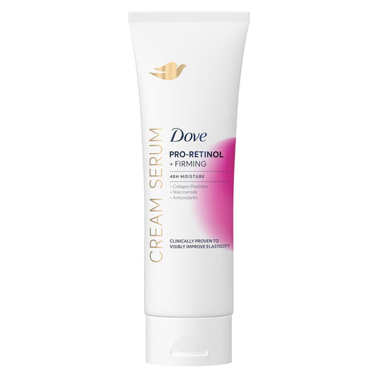 Dove Cream Serum Pro-Retinol + Firming for Elasticity and Firmness, with Collagen Peptides, Niacinamide and Antioxidants Lotion, 8 oz