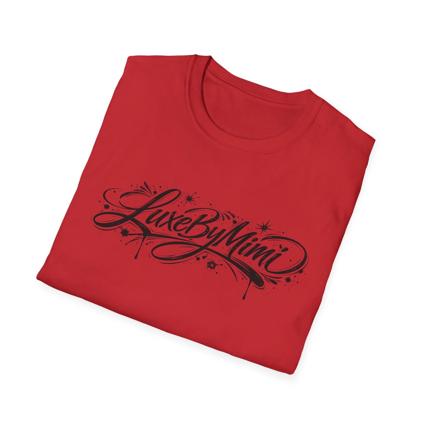 LuxeByMimi Script Tee — Elegant Calligraphy Logo T-Shirt