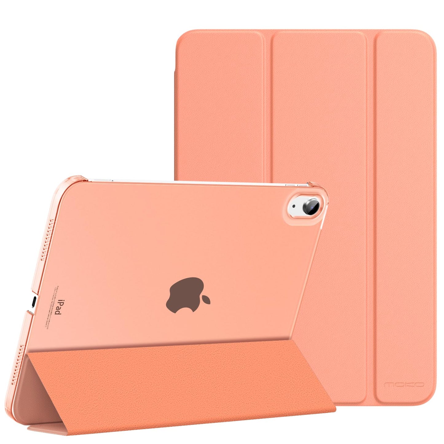 MoKo for iPad (A16) 11th Generation Case 11 Inch 2025, iPad 10th Generation Case 10.9 Inch 2022, Slim Stand Hard PC Translucent Back Shell Smart Cover, Support Touch ID, Auto Wake/Sleep, Navy Blue