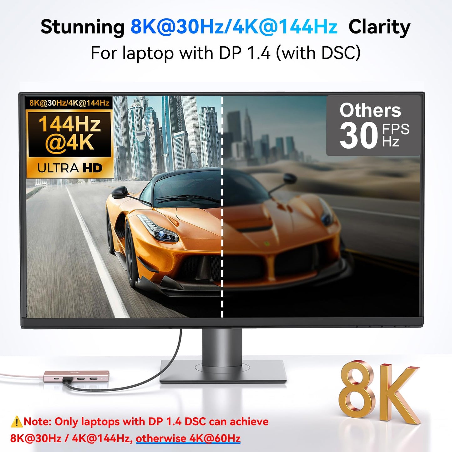 USB C Docking Station Dual Monitor Adapter for Dell HP, Laptop Docking Station 3 Monitors Quad Display USB C Hub Dongle to 4K HDMI+DP+VGA,3 USB2.0,100W PD,8 in 1 Thunderbolt Dock for Lenovo,Surface