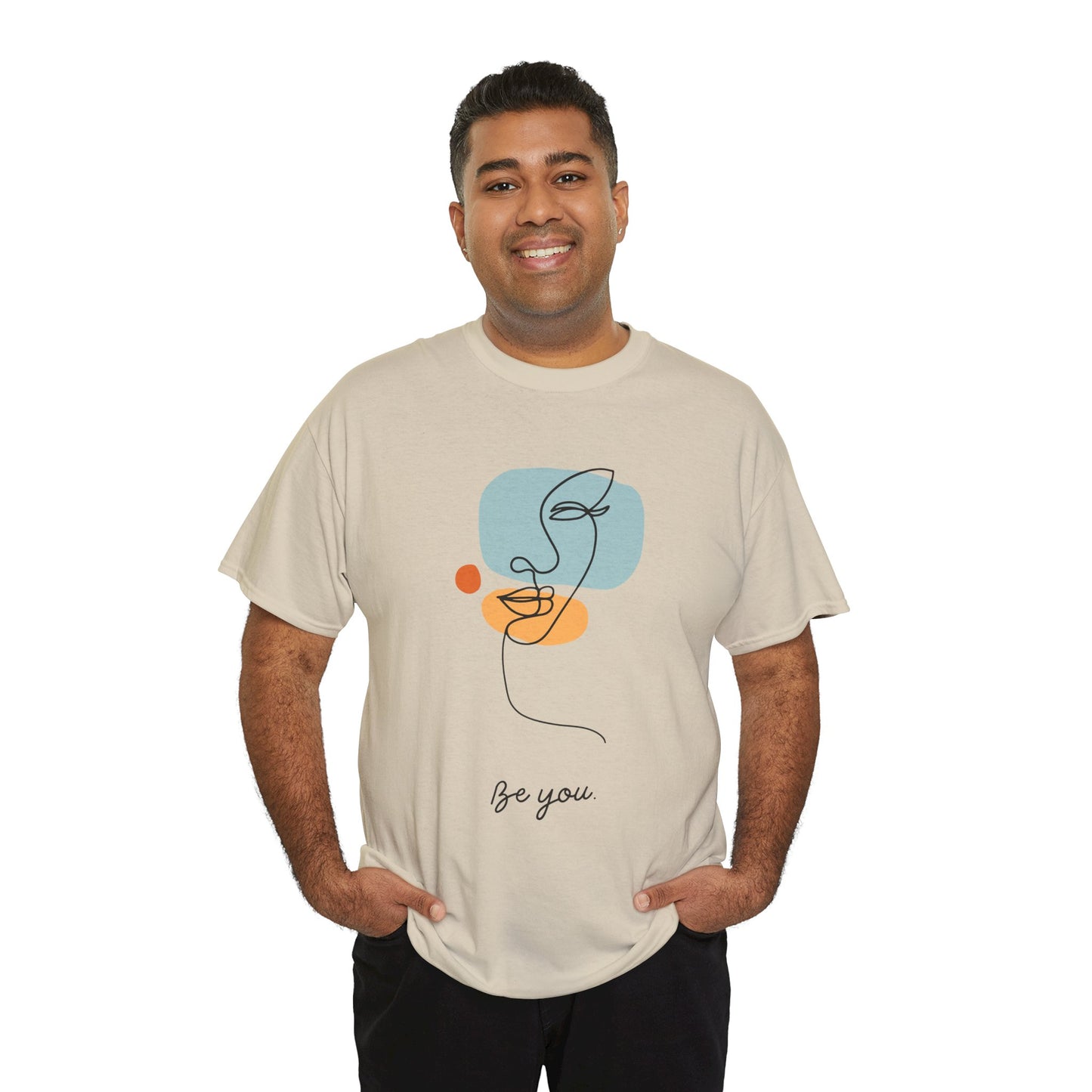 Minimalist Be You Tee, Unisex Cotton T-Shirt, Inspirational Graphic Tee, Gift for Friends, Casual Everyday Wear, Self-Love Apparel