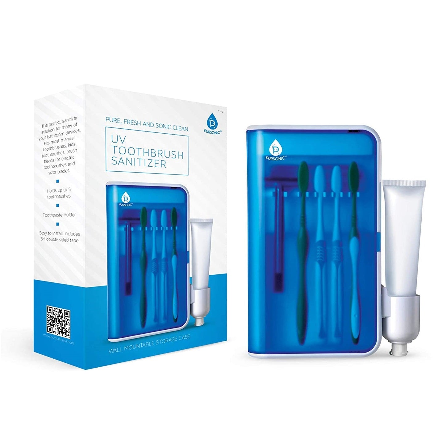 Wall Mountable Portable UV Toothbrush Sanitizer-0