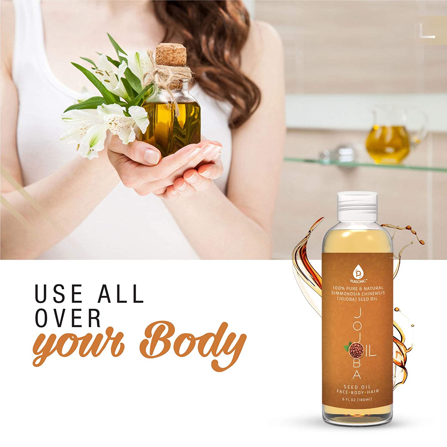100% Pure & Natural Golden Jojoba Oil 6 Oz-3