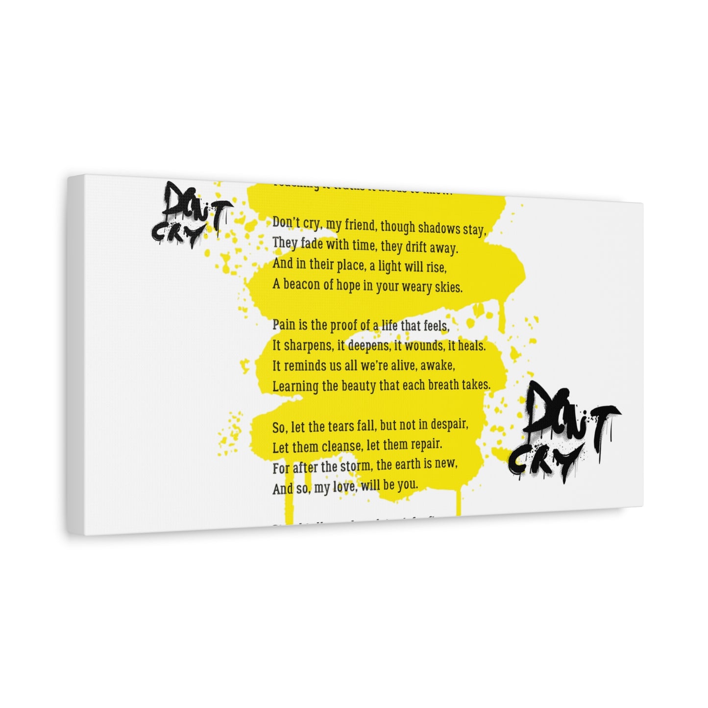Inspirational Canvas Wall Art, Motivational Decor, Positive Quote, Home Office Wall Hanging, Unique Gift Idea, Modern Art Print