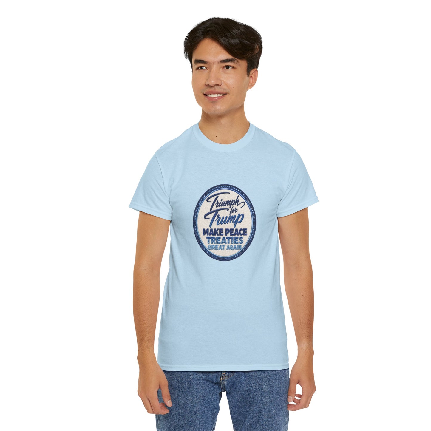 "Make Peace Treaties Great Again" Embroidery Badge Pattern T-Shirt - MADE TO ORDER ✨ CUSTOMIZABLE WITHIN REASON