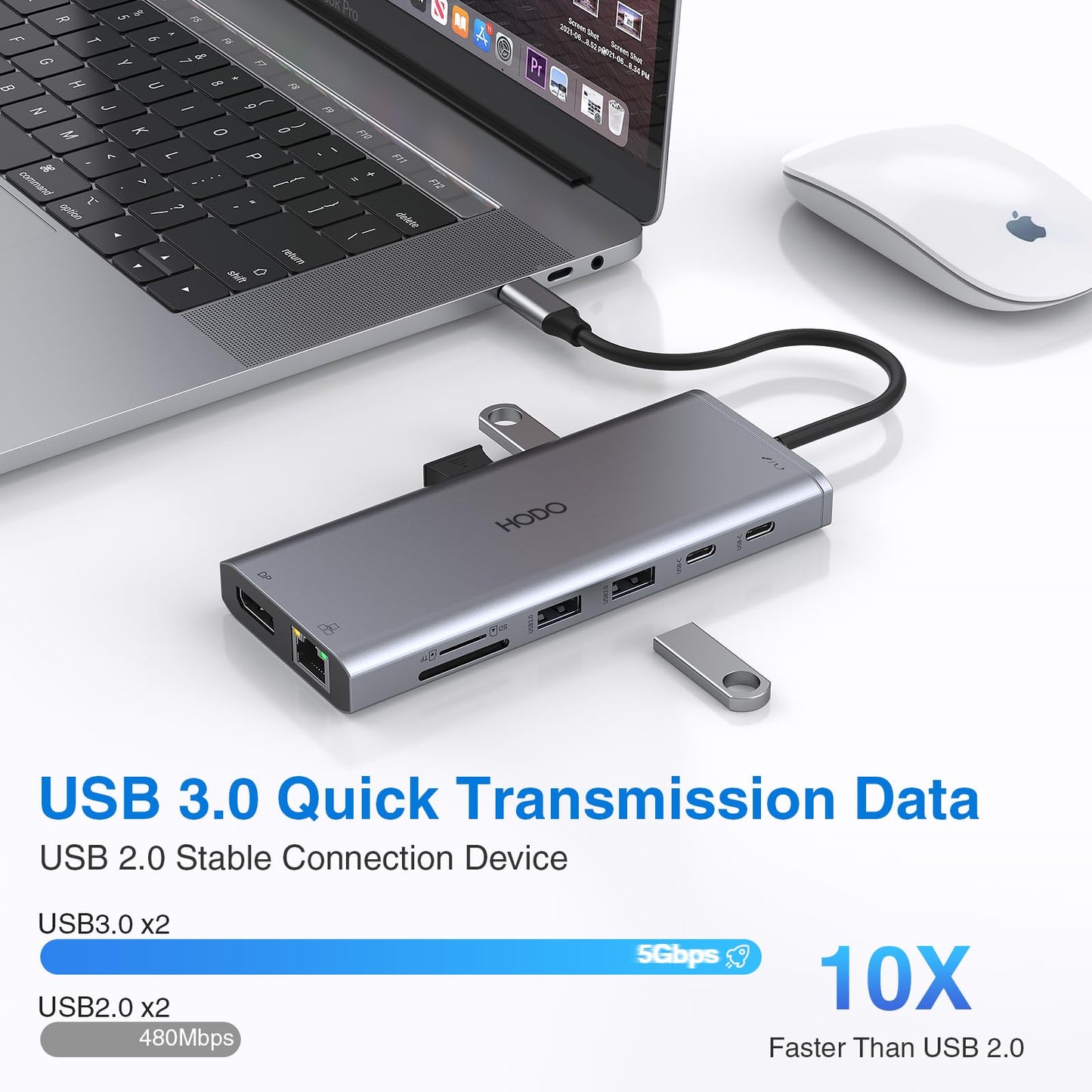 USB C Docking Station Dual Monitor Adapter for Dell HP, Laptop Docking Station 3 Monitors Quad Display USB C Hub Dongle to 4K HDMI+DP+VGA,3 USB2.0,100W PD,8 in 1 Thunderbolt Dock for Lenovo,Surface