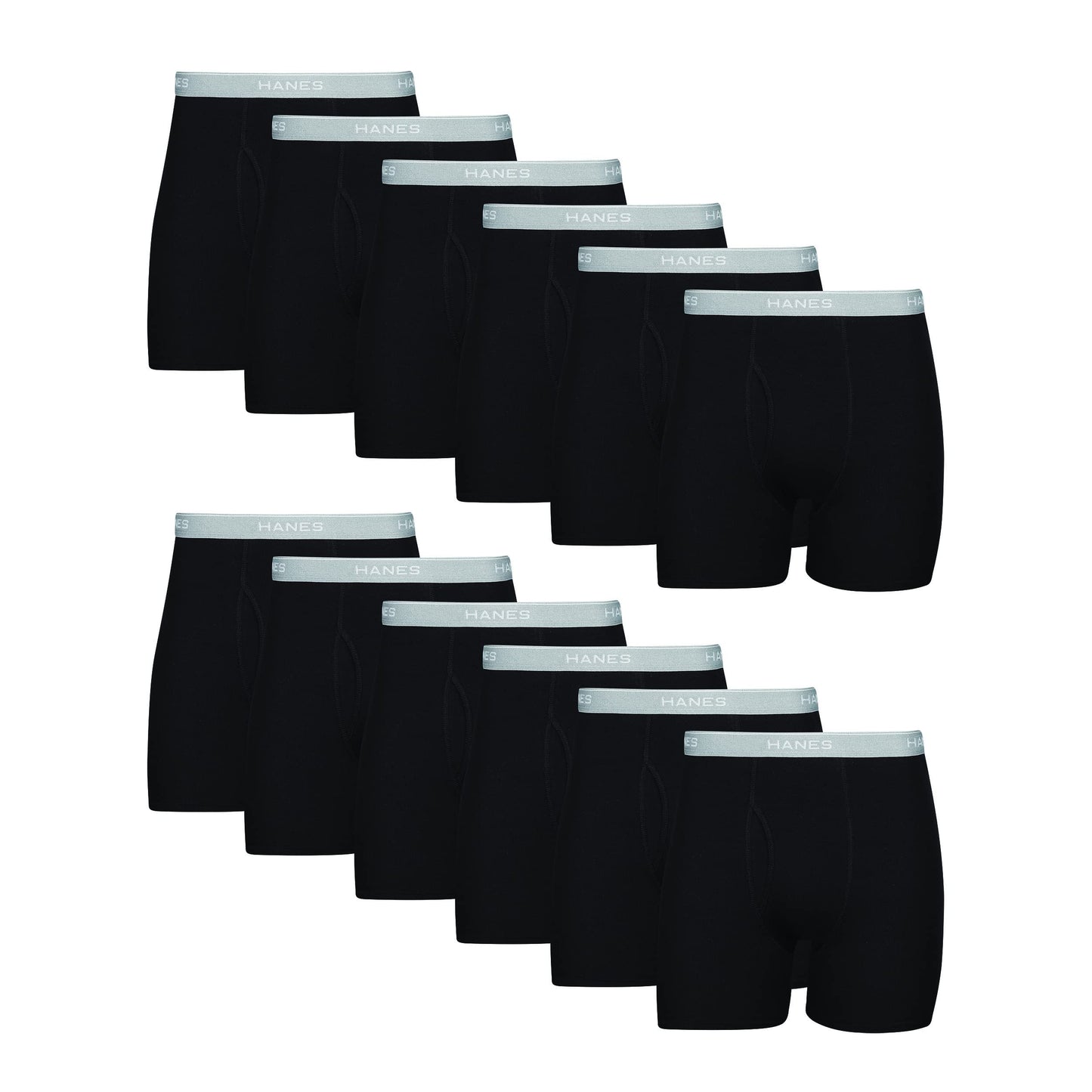 Hanes mens Underwear Boxer Briefs Pack, Cool & Breathable Cotton Moisture-wicking Underwear for Men, No Ride Up