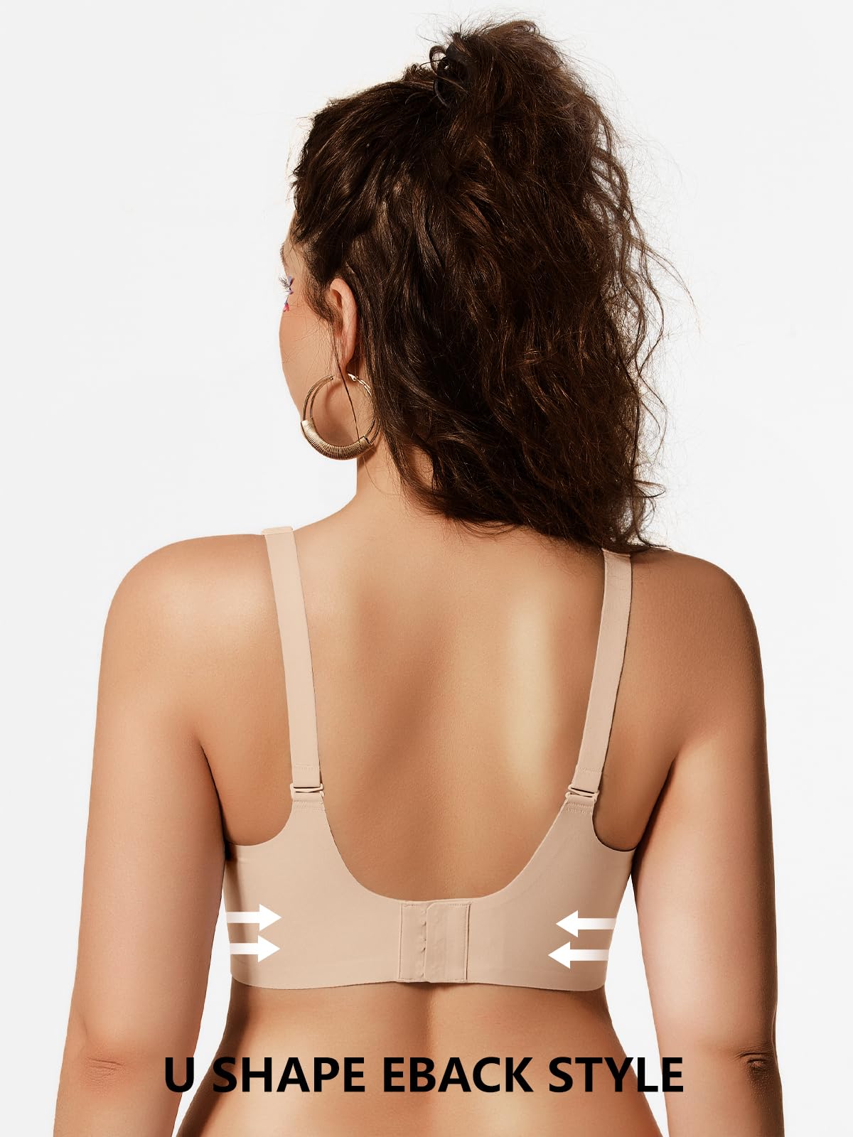 COCOMARTS Jelly Bras for Women No Underwire Scalloped Push Up Wireless Bralettes Seamless Soft Comfort Everyday Tshirt Bra