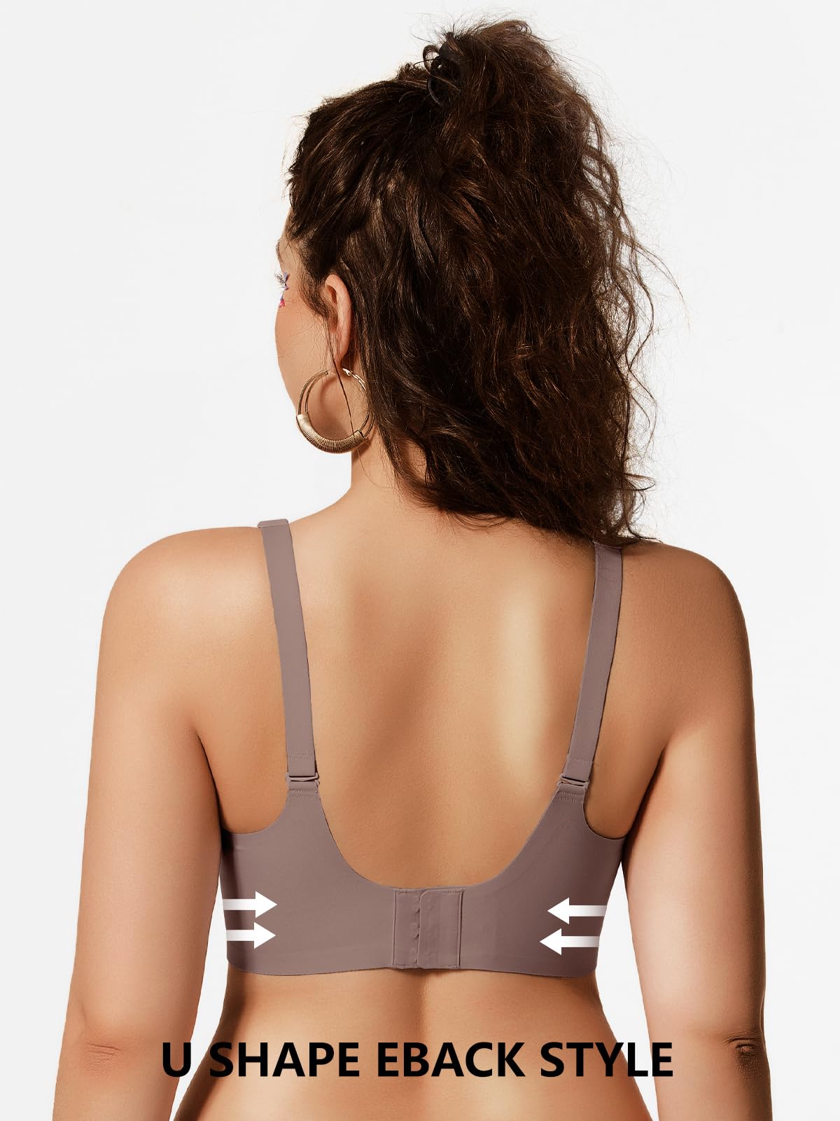 COCOMARTS Jelly Bras for Women No Underwire Scalloped Push Up Wireless Bralettes Seamless Soft Comfort Everyday Tshirt Bra