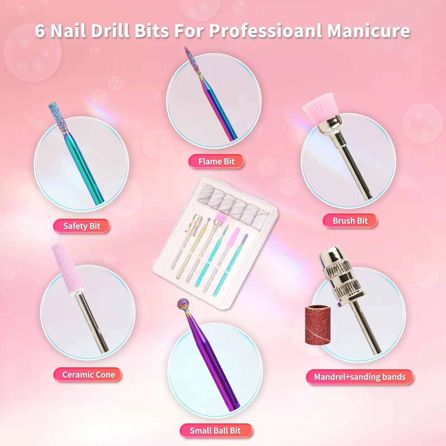 Crown™ Nail Lamp & Wand™ Lite Drill Bundle - Crystal Diamond