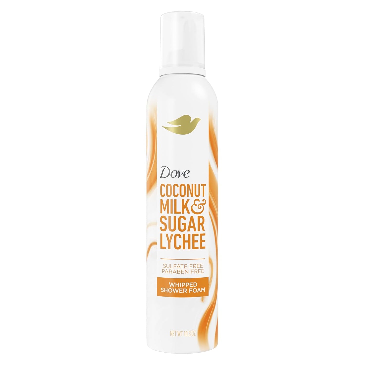 Dove Whipped Shower Foam Coconut & Lychee For Women for Hydrated & Soft Skin 10.3 OZ