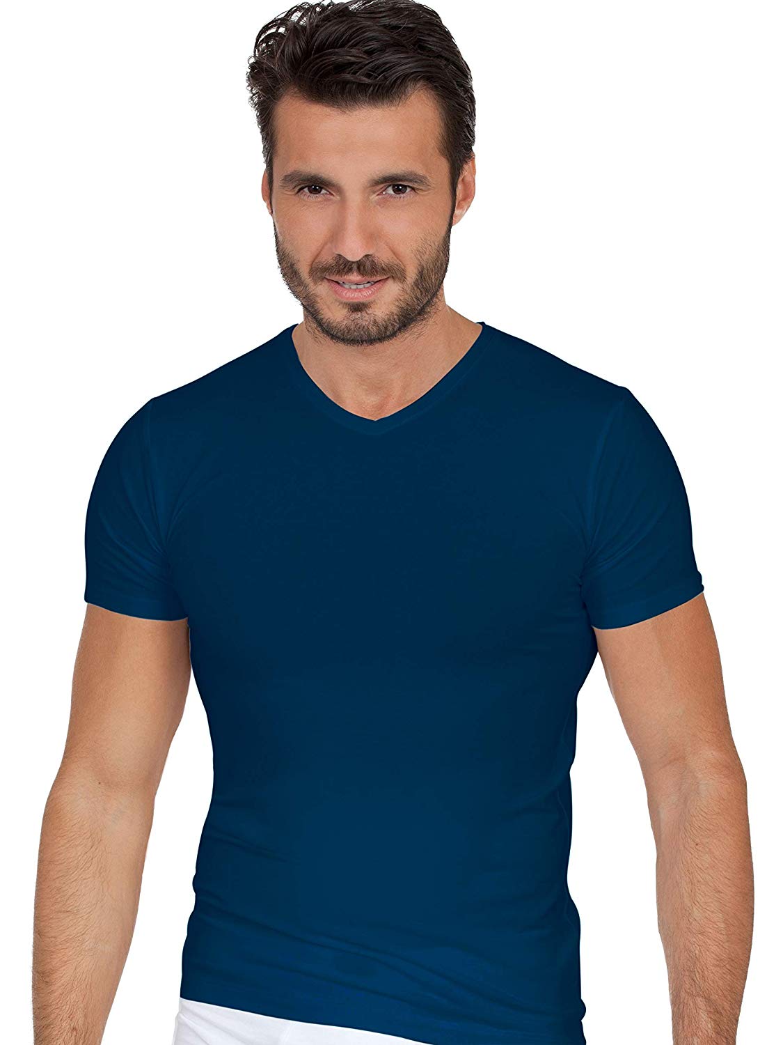 EGI Luxury Modal Men's V-Neck T-Shirt. Proudly Made in Italy (1185)