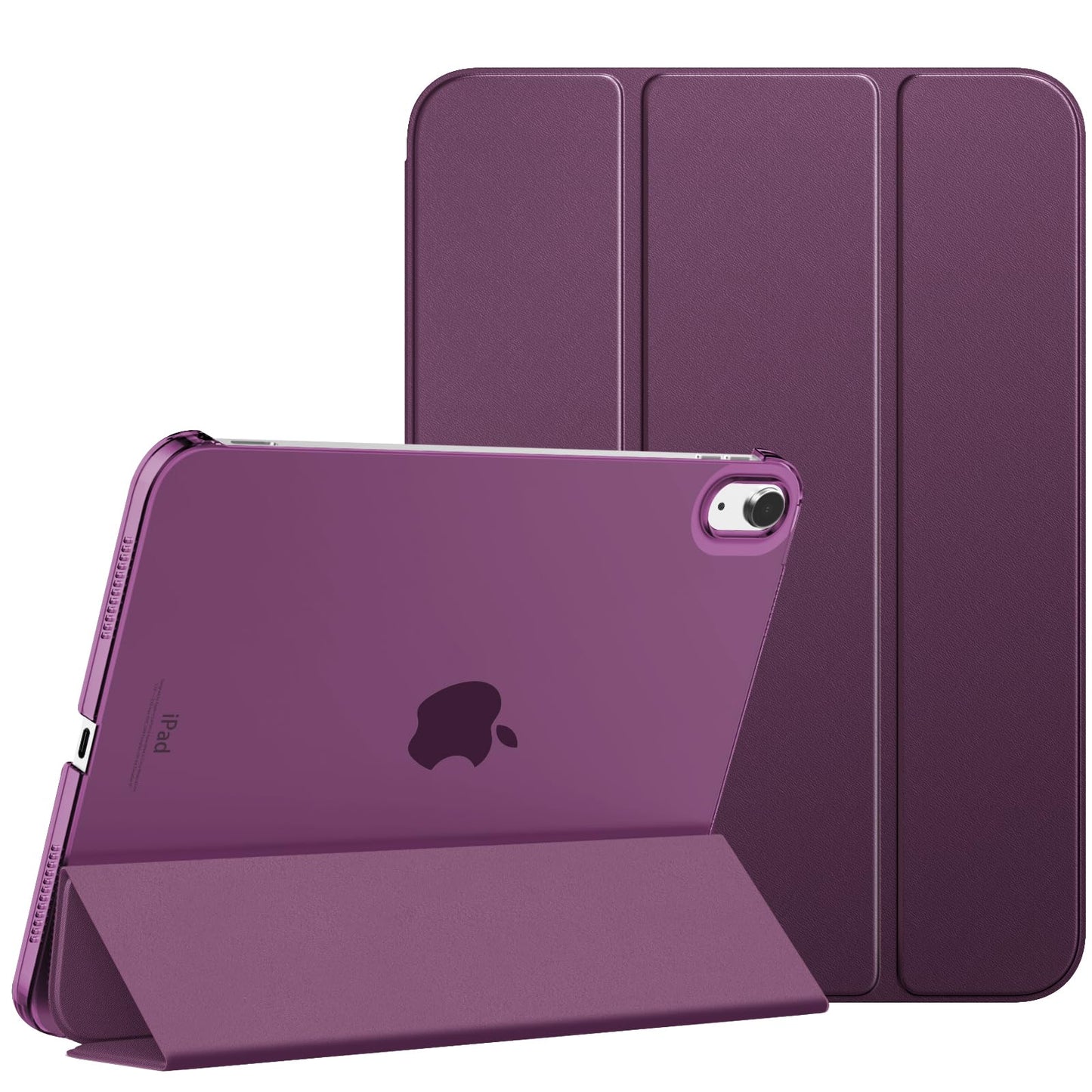 MoKo for iPad (A16) 11th Generation Case 11 Inch 2025, iPad 10th Generation Case 10.9 Inch 2022, Slim Stand Hard PC Translucent Back Shell Smart Cover, Support Touch ID, Auto Wake/Sleep, Navy Blue