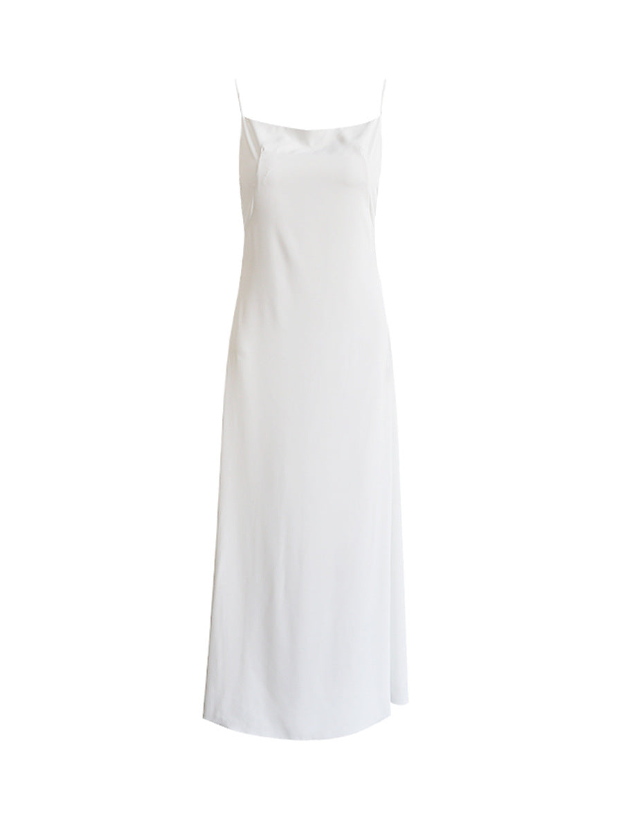 Travel Photo Light Wedding Dress With White Strap