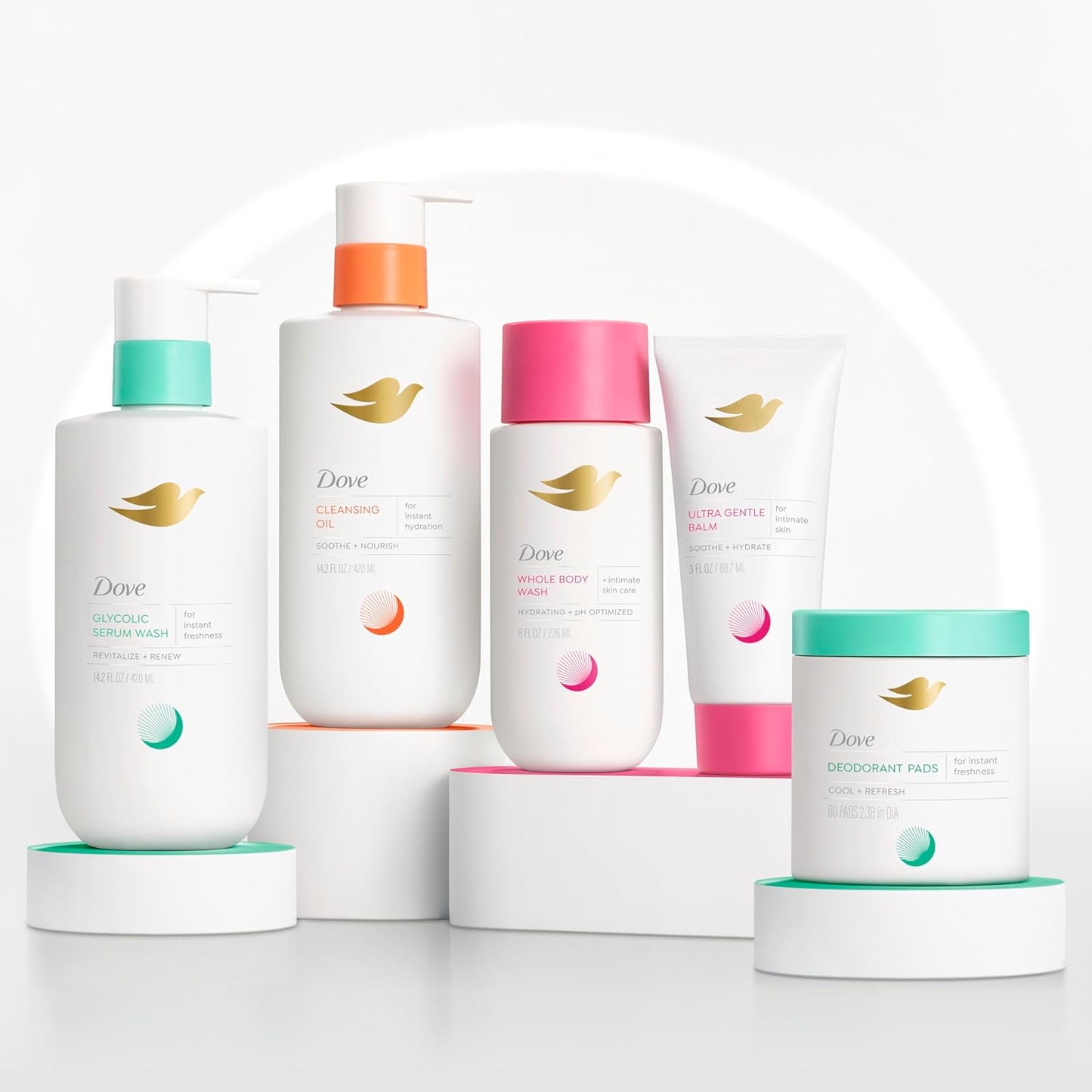 Dove Body Wash 60 Pads Cleansing Pads For Women Neutralize Odor And Gently Exfoliate To Refine Skin Texture