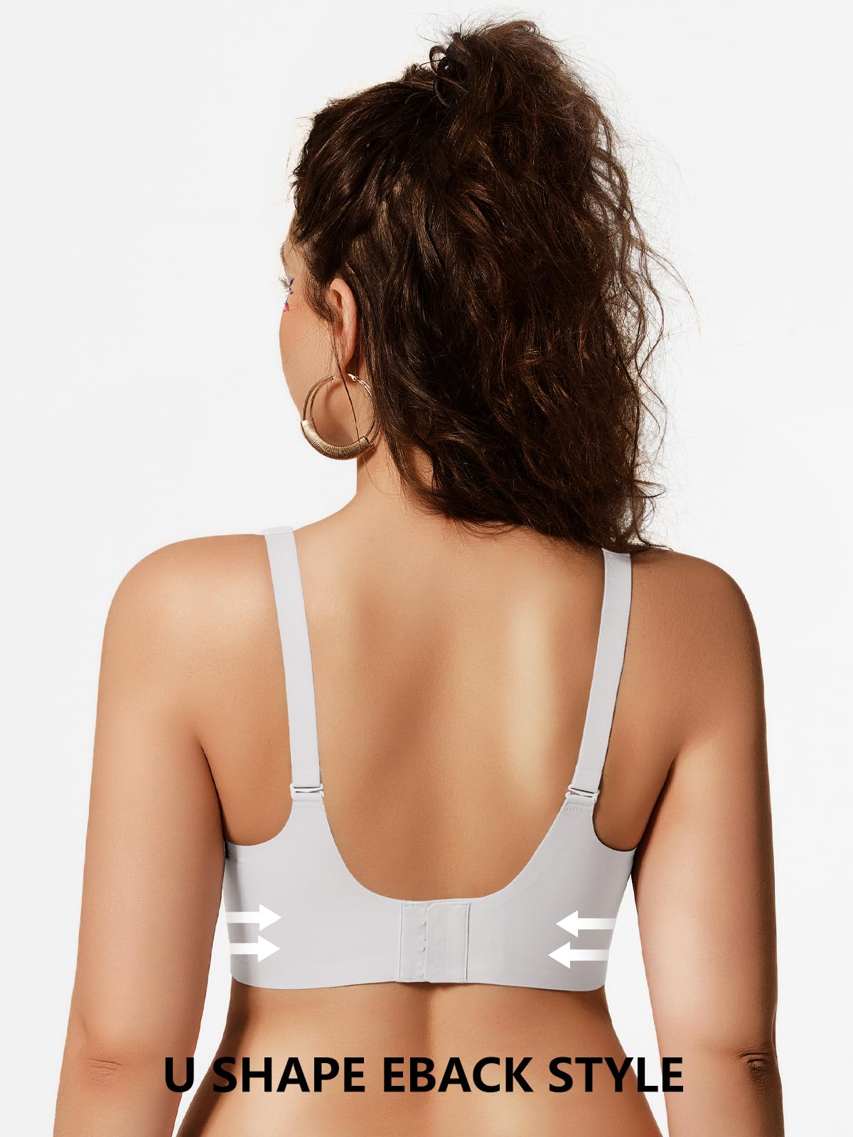 COCOMARTS Jelly Bras for Women No Underwire Scalloped Push Up Wireless Bralettes Seamless Soft Comfort Everyday Tshirt Bra