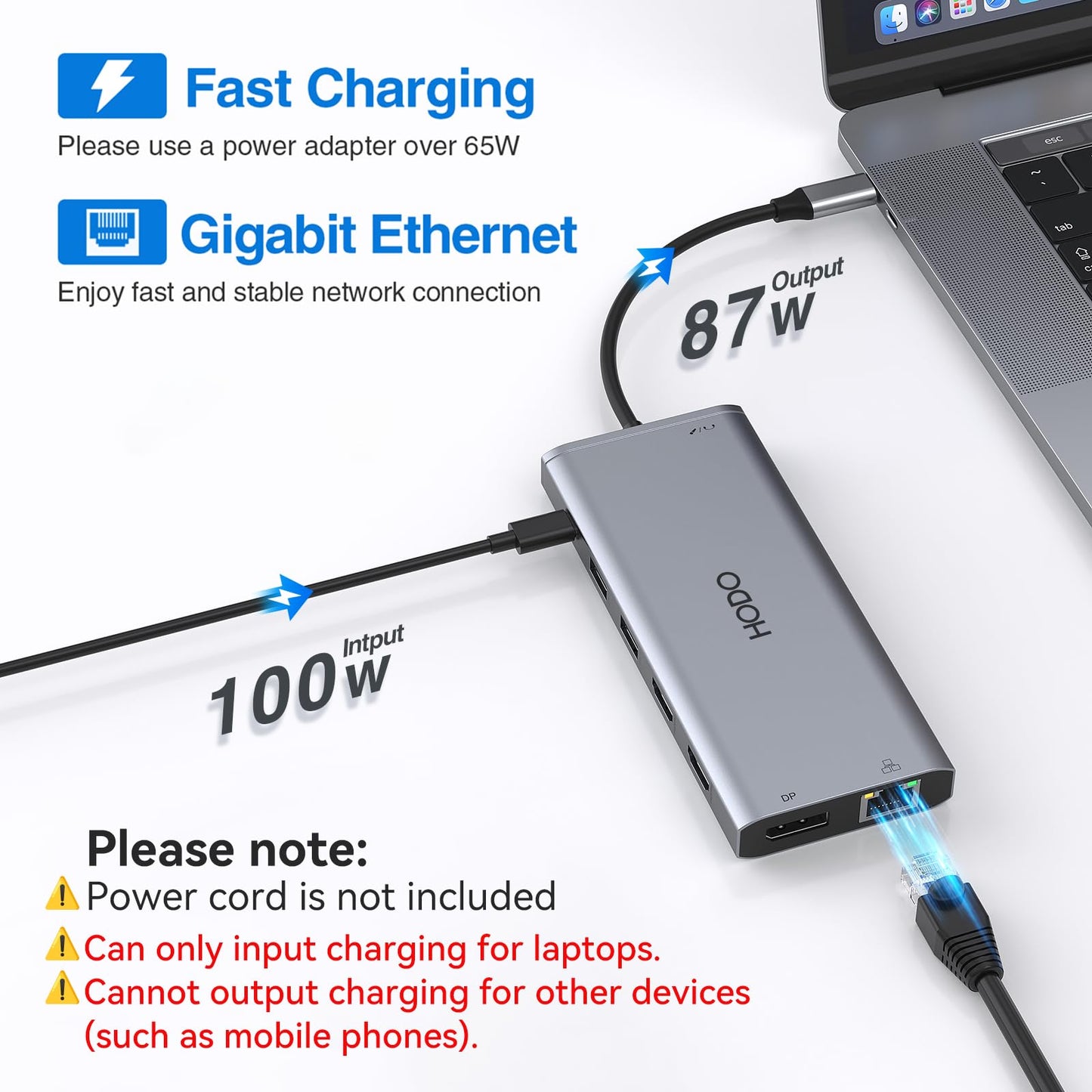 USB C Docking Station Dual Monitor Adapter for Dell HP, Laptop Docking Station 3 Monitors Quad Display USB C Hub Dongle to 4K HDMI+DP+VGA,3 USB2.0,100W PD,8 in 1 Thunderbolt Dock for Lenovo,Surface