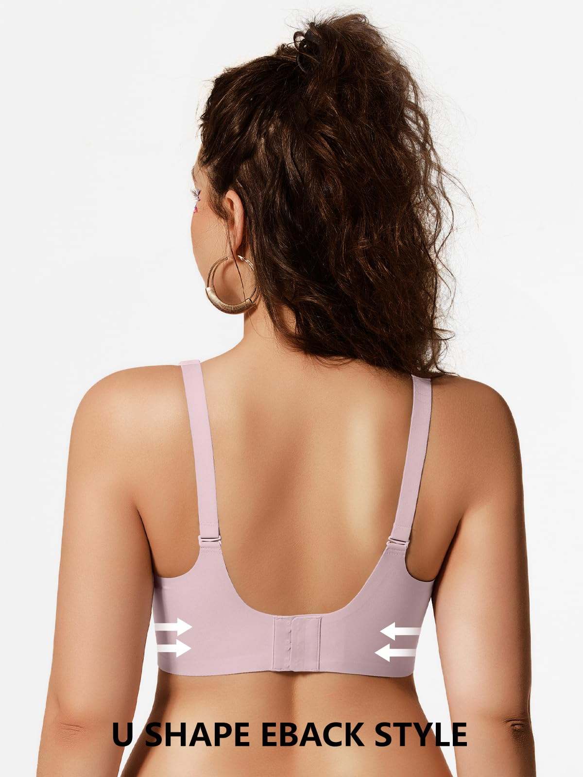 COCOMARTS Jelly Bras for Women No Underwire Scalloped Push Up Wireless Bralettes Seamless Soft Comfort Everyday Tshirt Bra