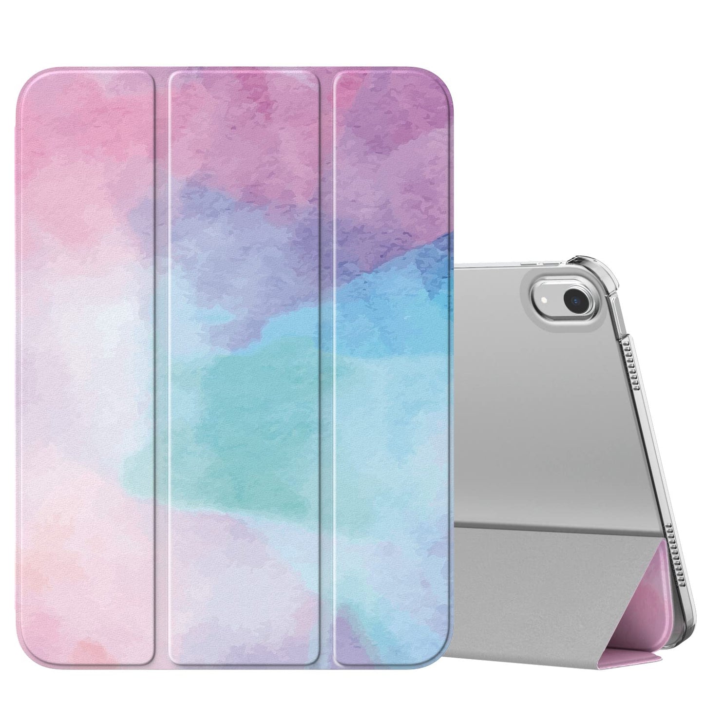 MoKo for iPad (A16) 11th Generation Case 11 Inch 2025, iPad 10th Generation Case 10.9 Inch 2022, Slim Stand Hard PC Translucent Back Shell Smart Cover, Support Touch ID, Auto Wake/Sleep, Navy Blue