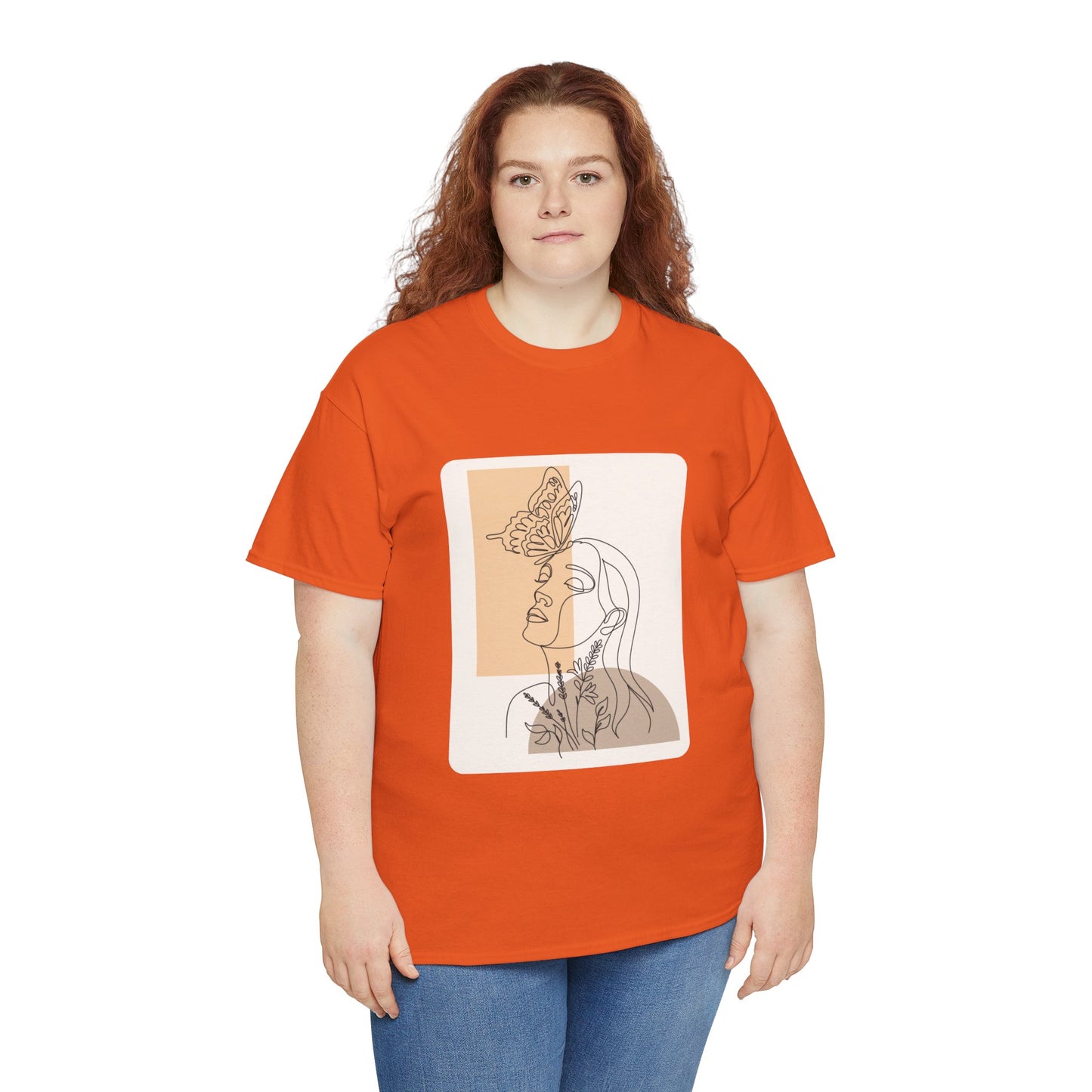 Artistic Unisex Tee: Modern Line Drawing with Butterfly, Perfect for Casual Outings, Gift for Art Lovers, Spring Fashion, Eco-Friendly Wear