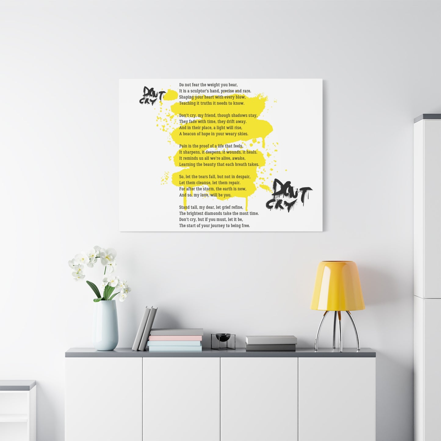 Inspirational Canvas Wall Art, Motivational Decor, Positive Quote, Home Office Wall Hanging, Unique Gift Idea, Modern Art Print