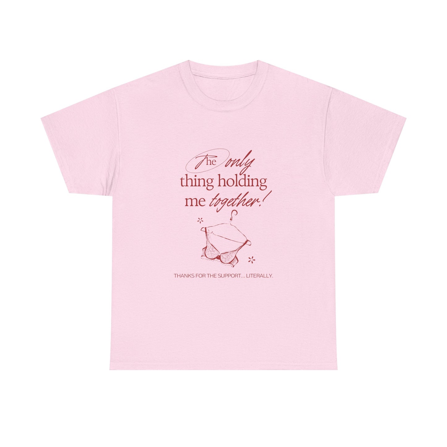 "Holding It Together" Unisex Heavy Cotton Tee: Funny Gift for Friends, Family, Self-Care, Casual Wear, Humor Shirts, Gift for Her