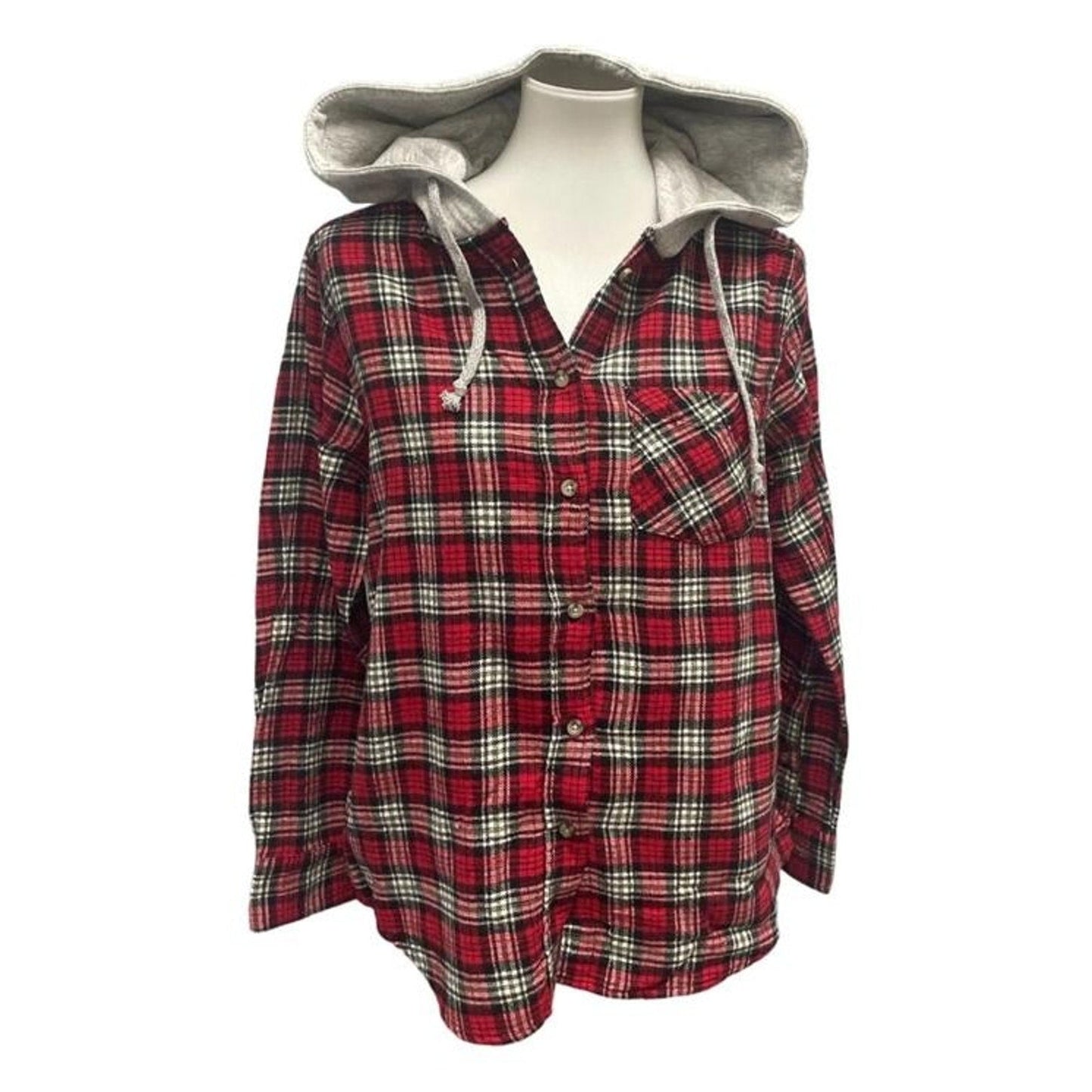 New Champion Unisex Medium Blue Pullover Sweatshirt w Bonus Plaid Flannel Hoodie