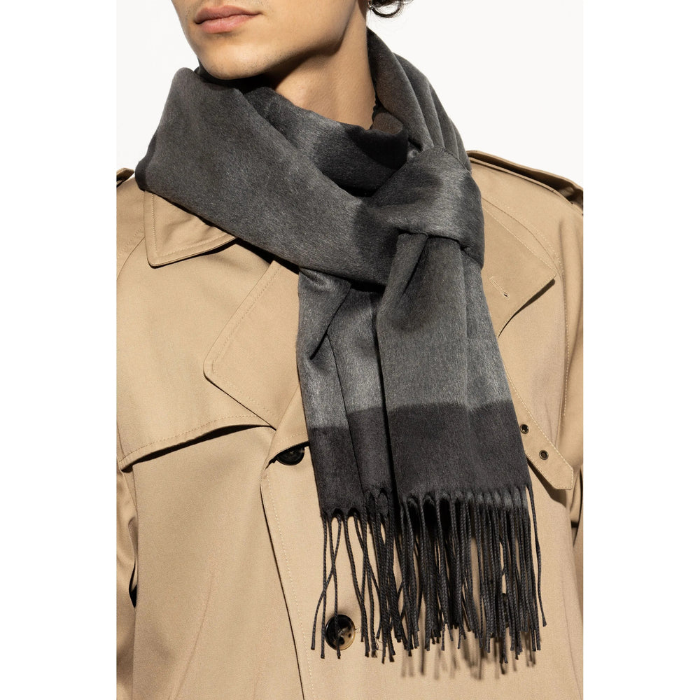 Saint Laurent Grey Scarves Men