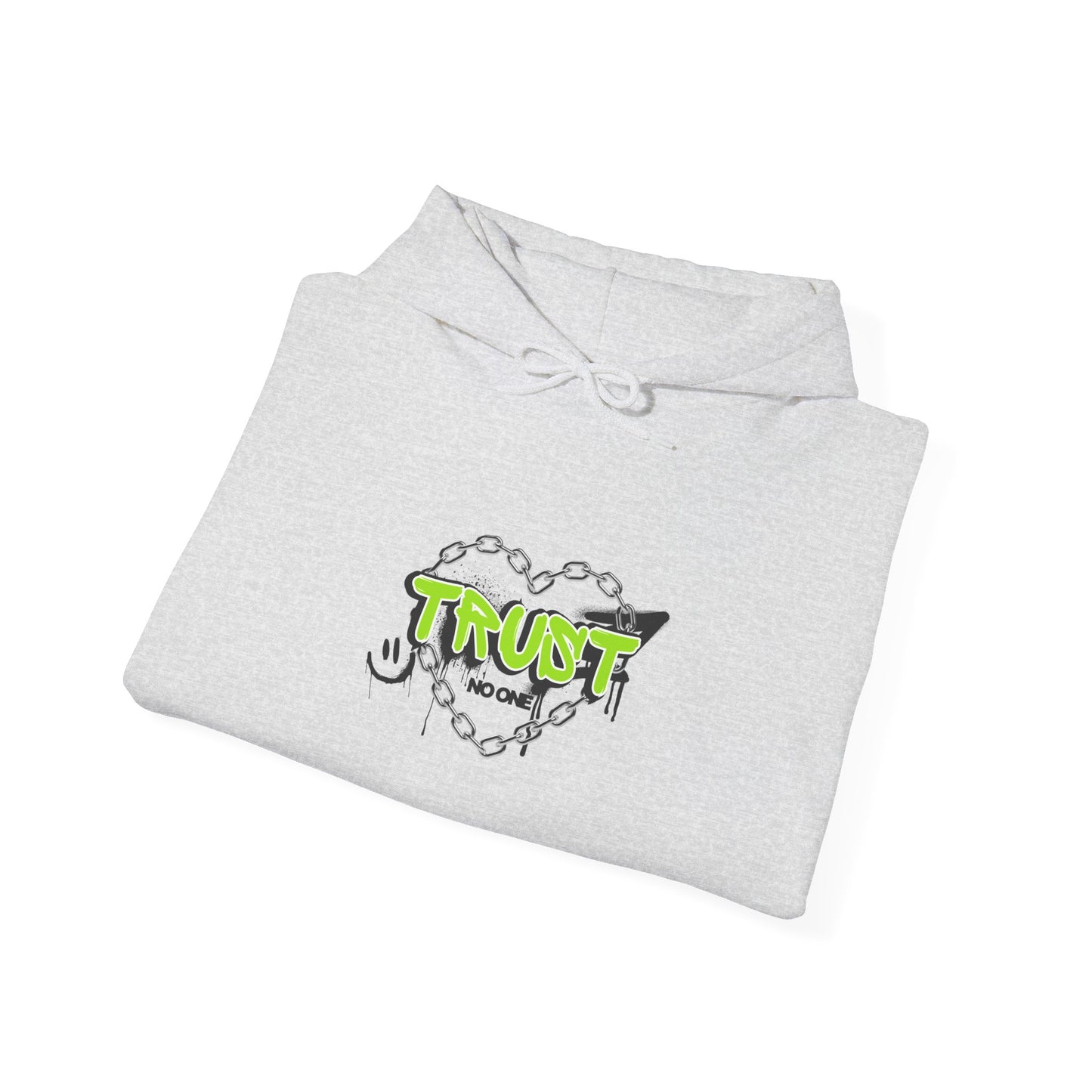 Trust No One Graphic Unisex Hoodie – Casual Streetwear for Everyday Comfort