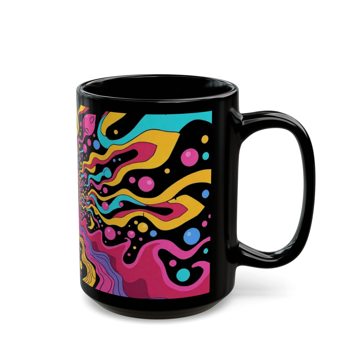 Psychedelic Coffee Mug, Colorful Mug for Coffee Lovers, Boho Gift, Unique Tea Cup, Artistic Drinkware