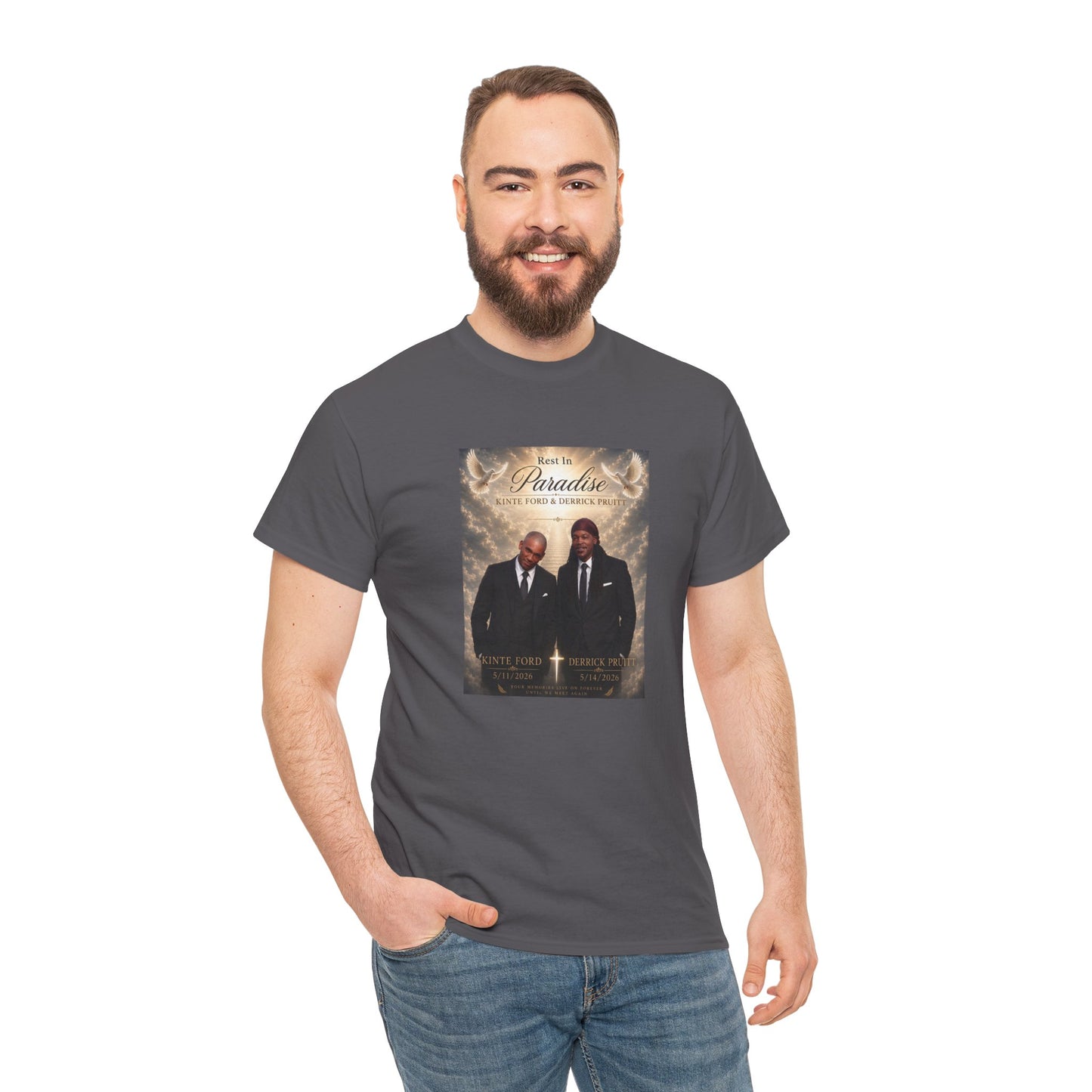 Memorial Tribute Tee — "Rest in Paradise" Funeral Remembrance Shirt