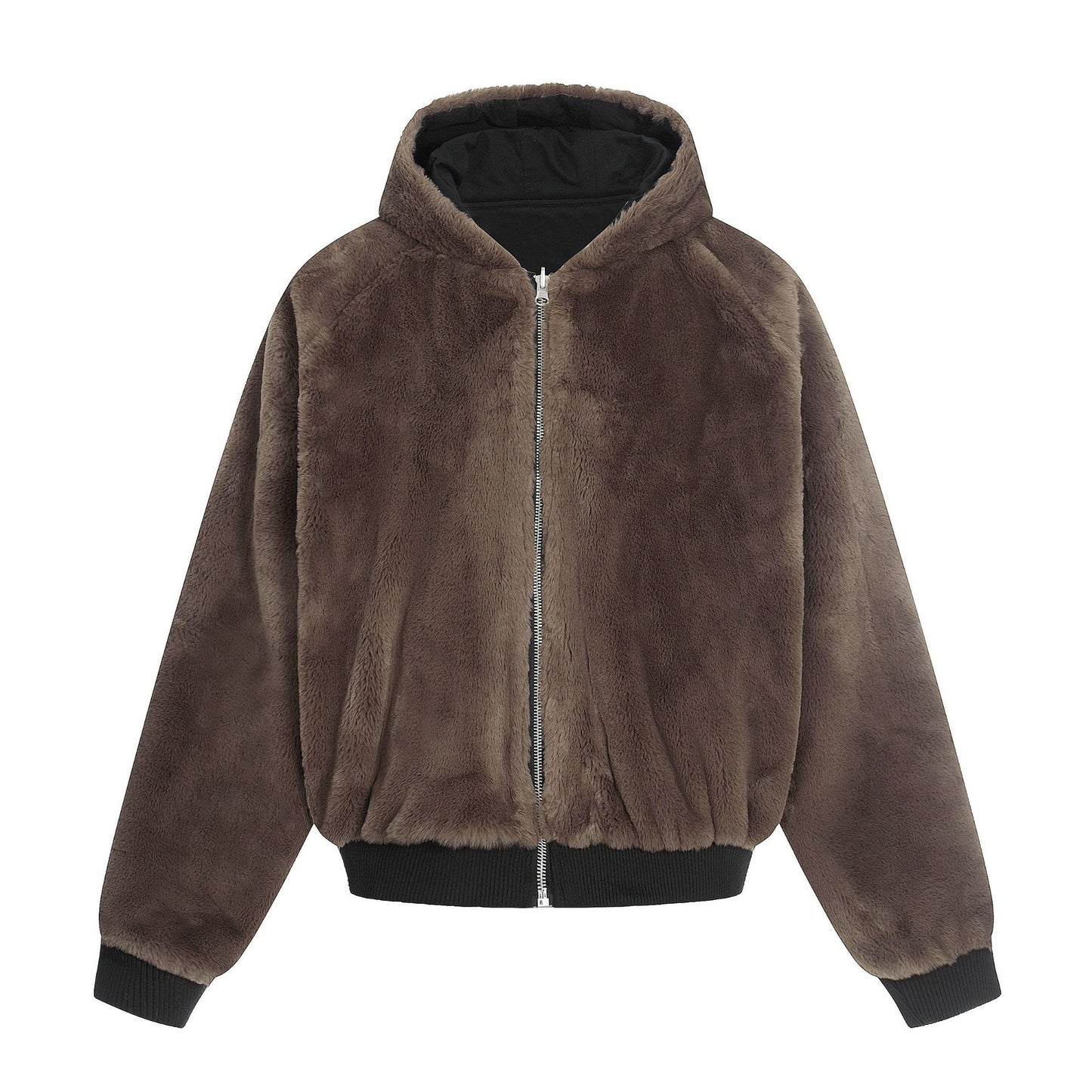 Wear a flannel hooded jacket on both sides
