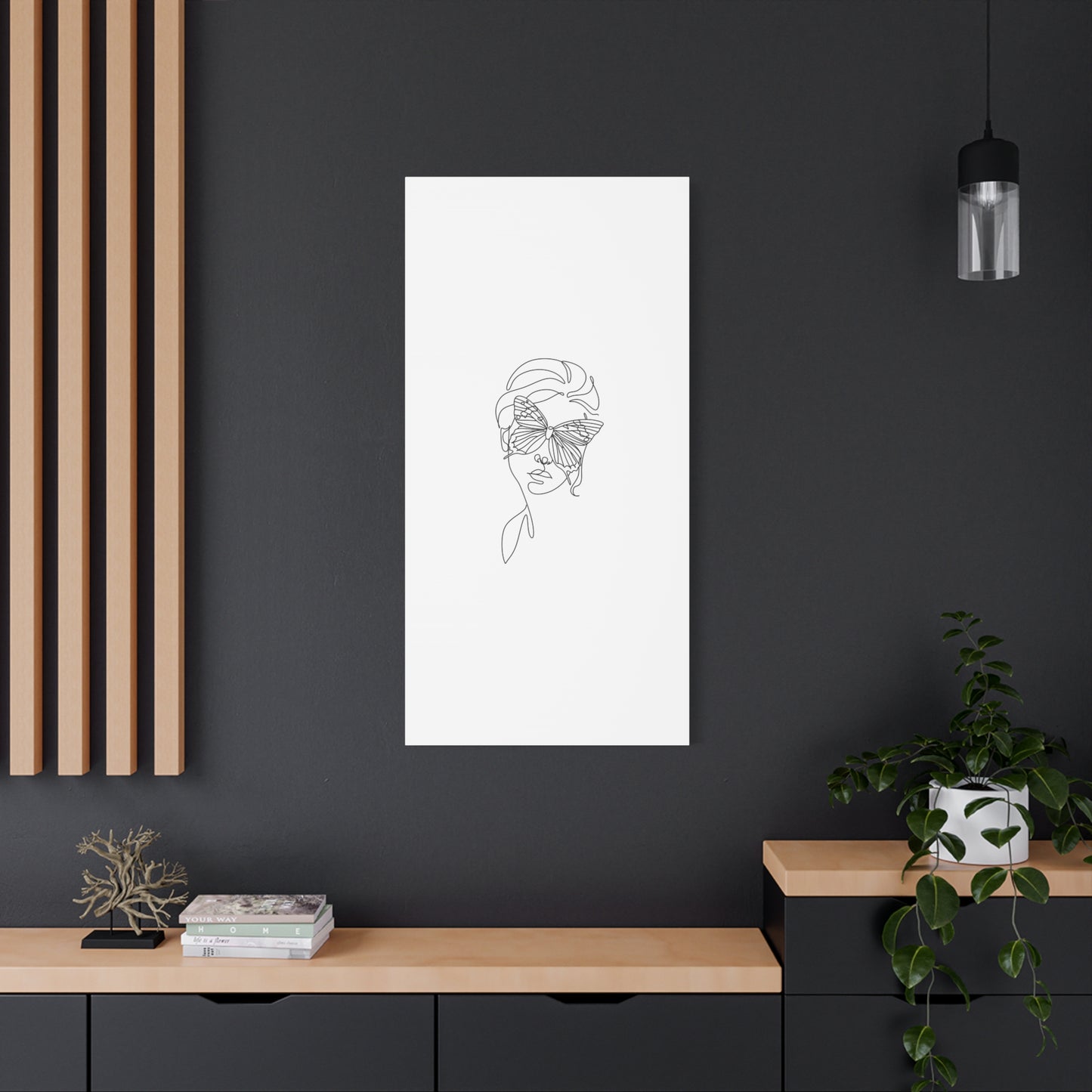 Minimalist Butterfly Canvas Art, Modern Home Decor, Gift for Nature Lovers, Wall Art for Women, Inspirational Wall Art
